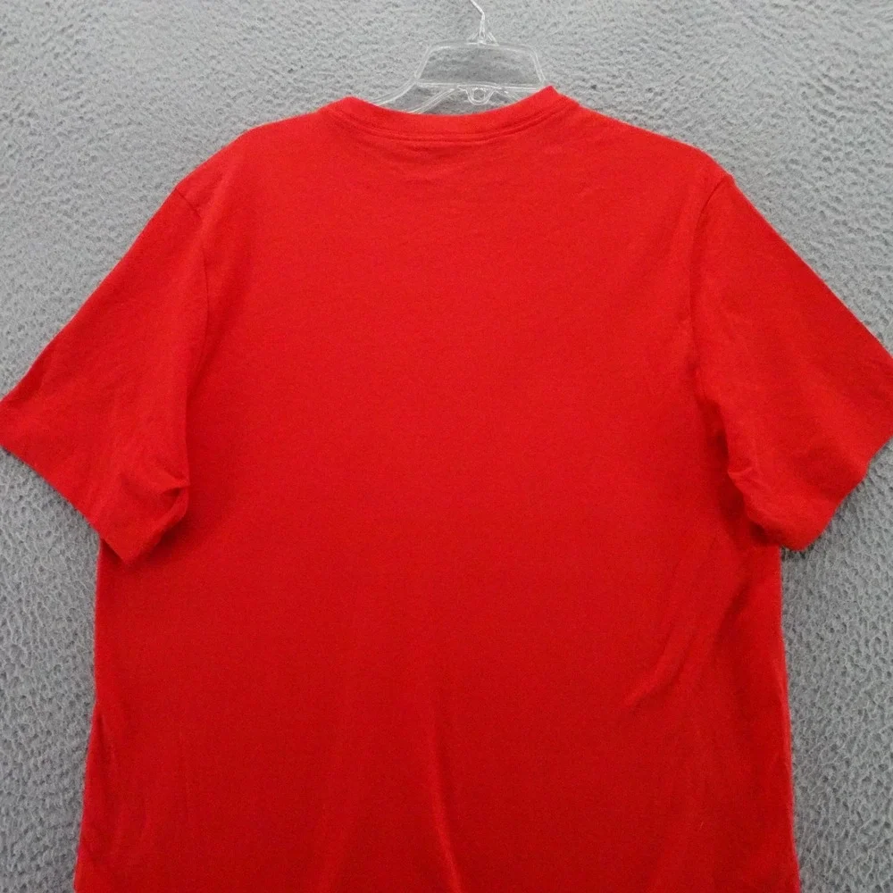 Nike Mens Tee Shirt Red‎ Short Sleeve Embroidered Futura Logo Large NEW